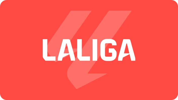 Logo de LaLiga en color coral y blanco
