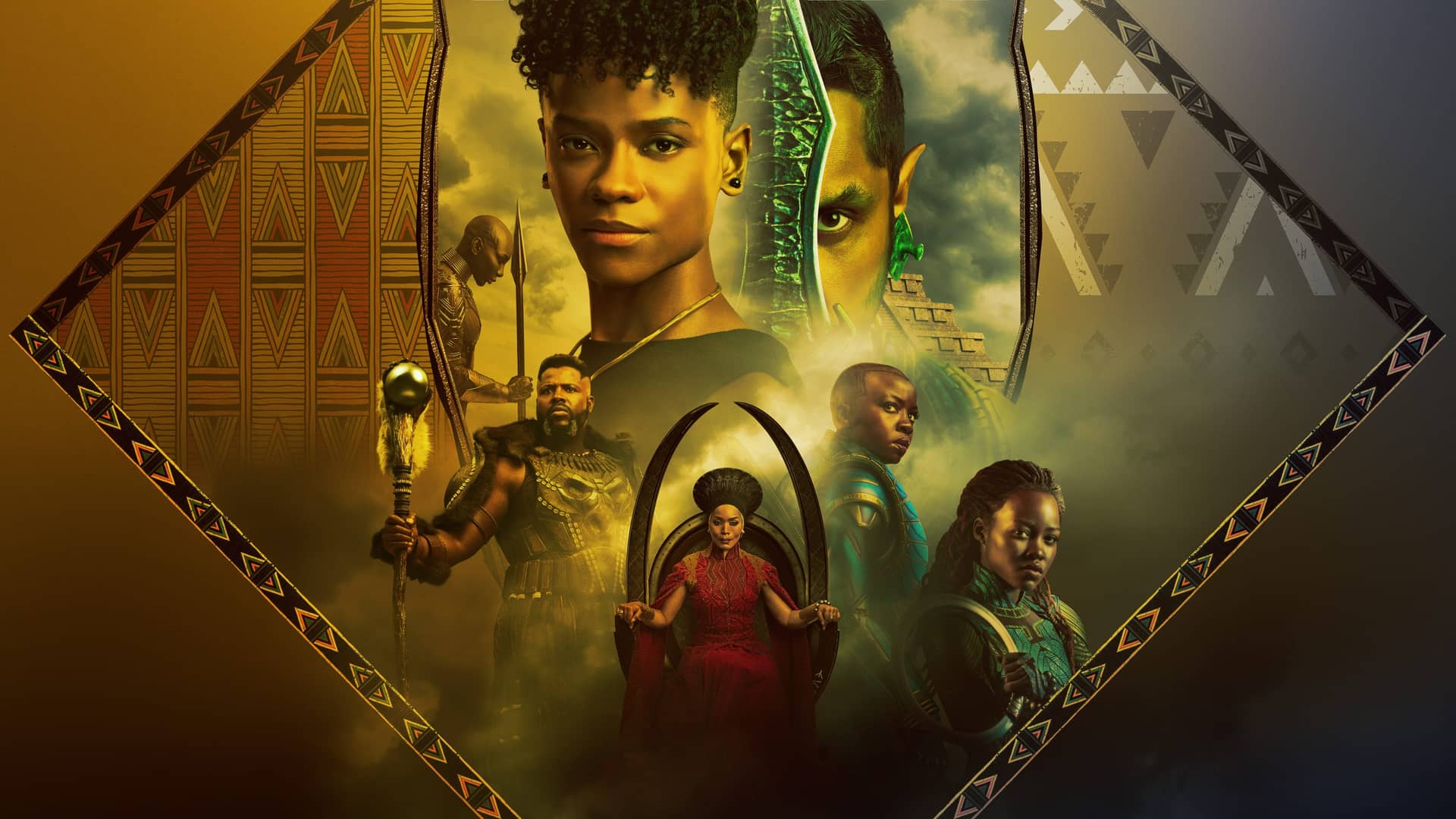 Carátula de la nueva pelicula Black Panther: Wakanda Forever para representar los estrenos de Disney Plus